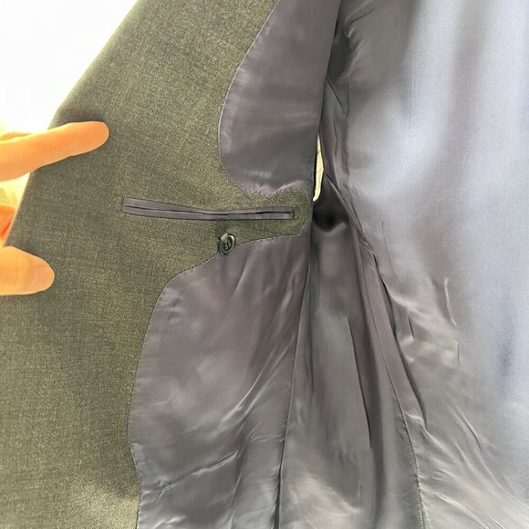 SuitSupply Napoli fit Super wool Sport coat,Gray, Size 38 - Picture 8 of 12